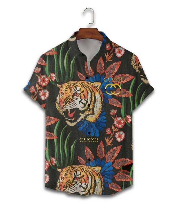 Gucci tiger tropical hawaiian shirt and short