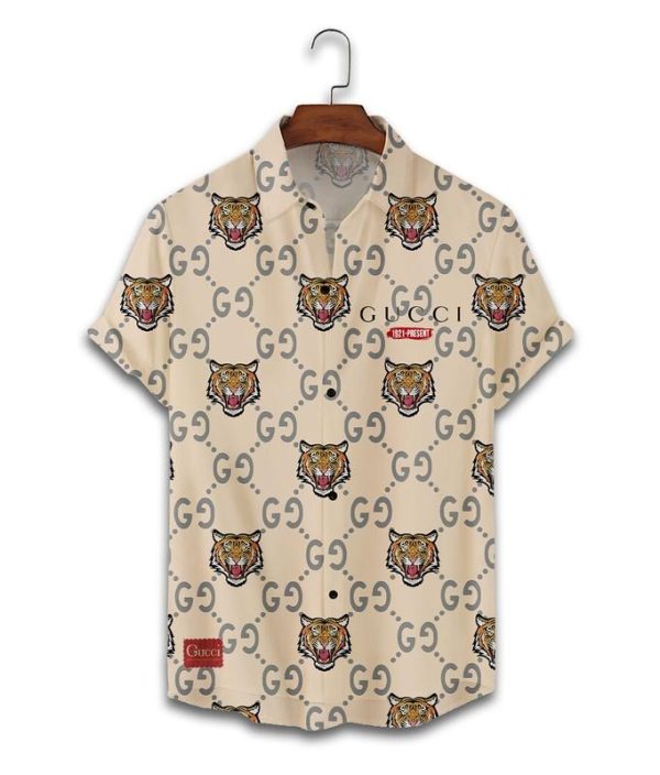 Gucci tiger 1921 present hawaiian shirt and short