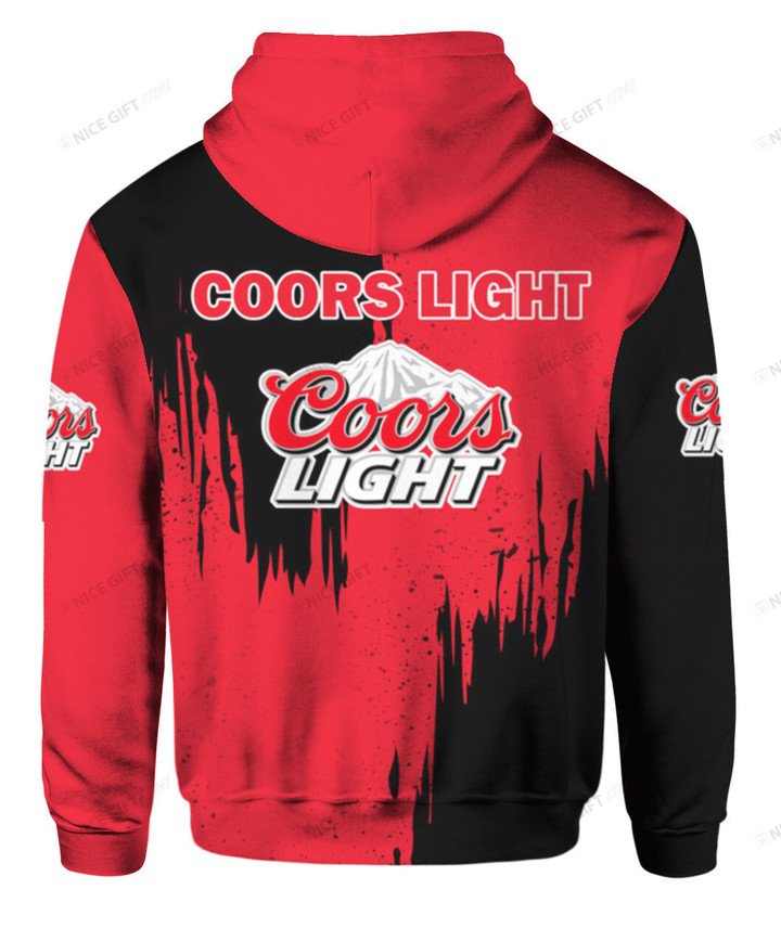 Coors Light Black And Red 3D Hoodie