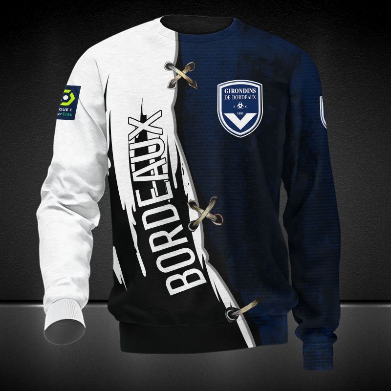 Girondins de Bordeaux navy 3d all over printed hoodie