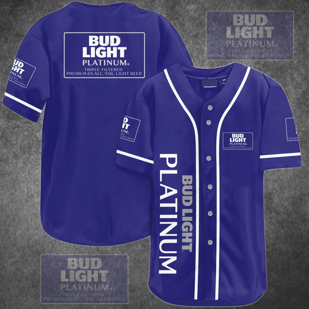 Bud Light Platinum Baseball Jersey