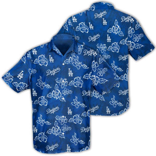 Los Angeles Dodgers MLB Hibiscus Hawaiian Shirt