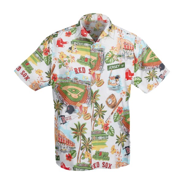 Boston Red Sox MLB Logo Pattern Summer Hawaiian Shirt