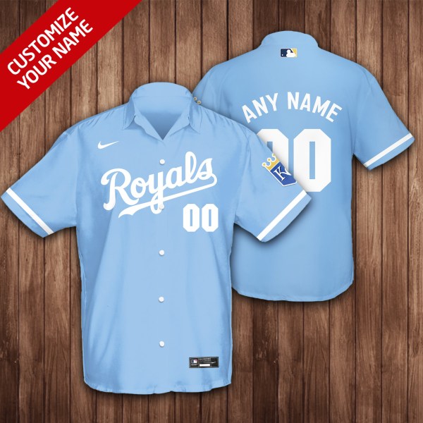 Kansas City Royals MLB Black Personalized Hawaiian Shirt