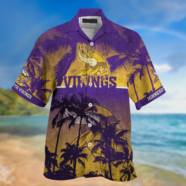 Minnesota Vikings NFL Palm Tree Hawaiian Shirt