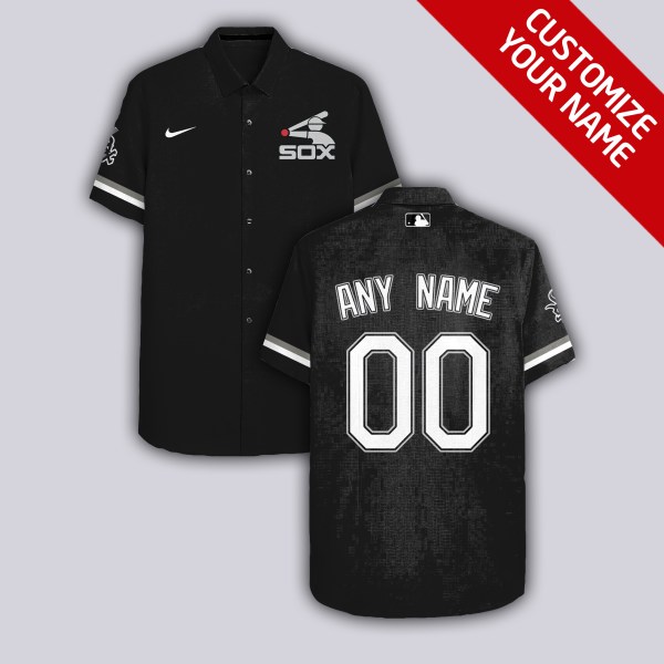 Chicago White Sox NFL Black 00 Personalized Hawaiian Shirt