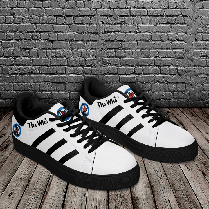 The Who Black And White Stan Smith Low Top Shoes