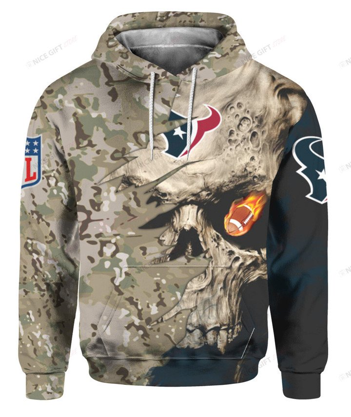 NFL Houston Texans Camouflage 3D Hoodie