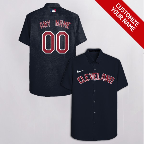 Cleveland Indians NFL Black Personalized Hawaiian Shirt