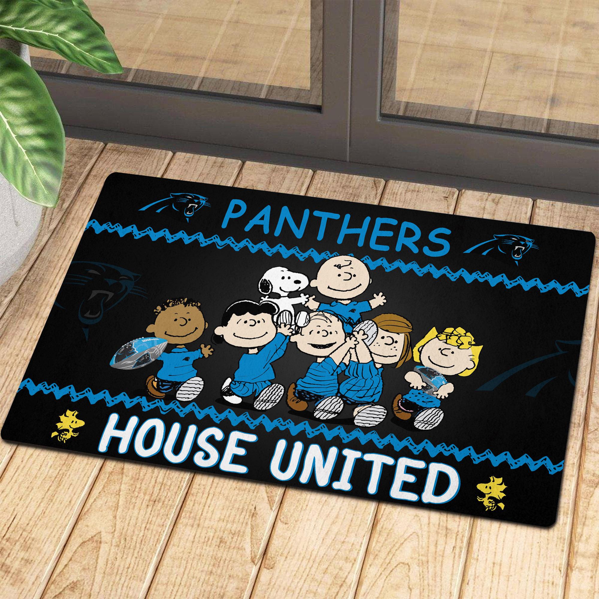Carolina Panthers Peanuts House United Doormat
