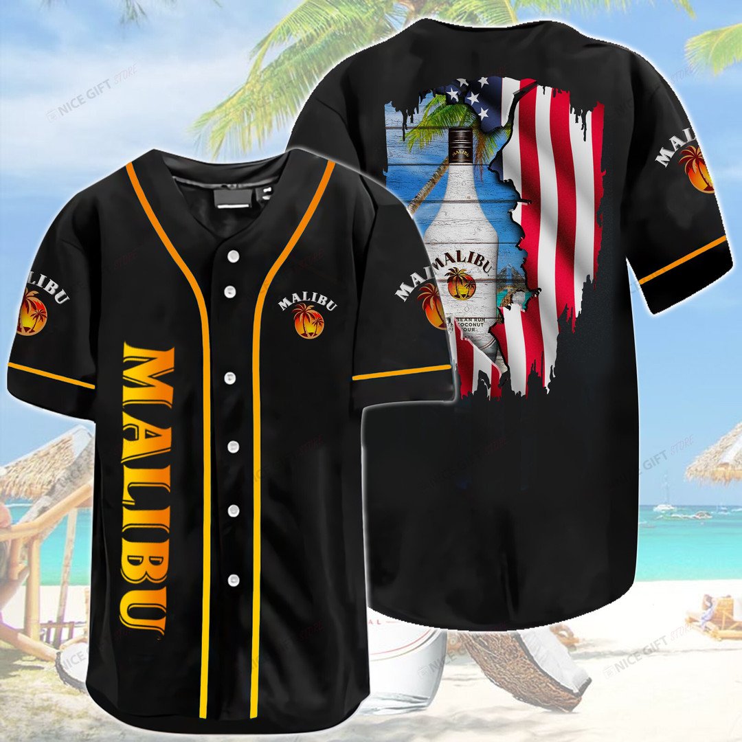 Malibu American Flag Baseball Jersey