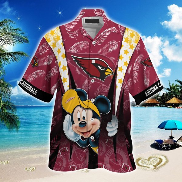 Arizona Cardinals NFL Mickey Mouse Hawaiian Shirt