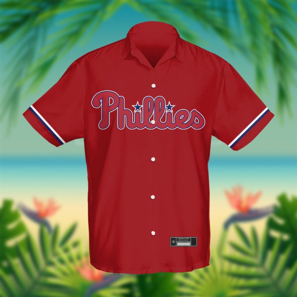 Philadelphia Phillies MLB Red Personalized Hawaiian Shirt