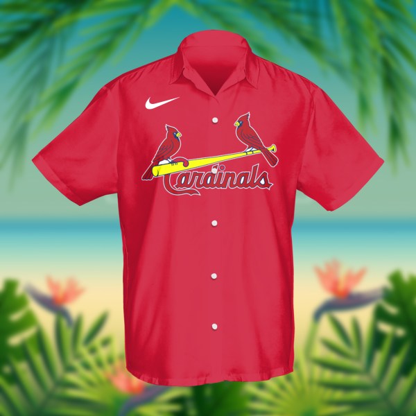 St Louis Cardinals MLB Red Personalized Hawaiian Shirt