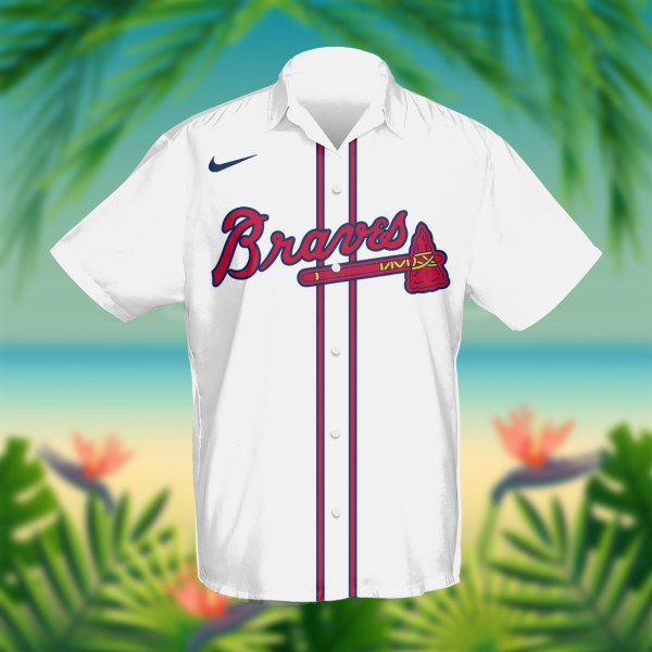 Atlanta Braves MLB White Personalized Hawaiian Shirt
