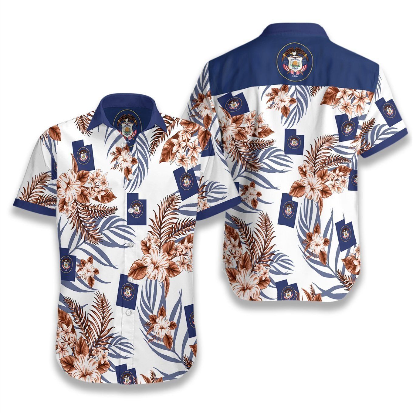 Utah Proud Hibicus Hawaiian Shirt