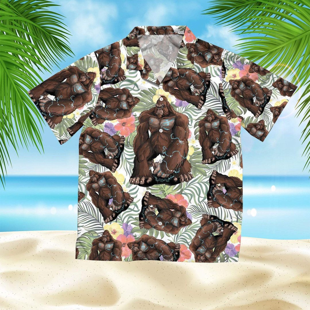 Funny Kong Electrical Powers Tropical Hawaiian Shirts