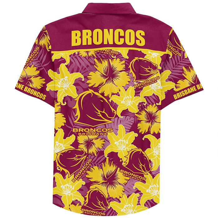 Brisbane Broncos Football Teams Custom Name Hawaiian Shirt