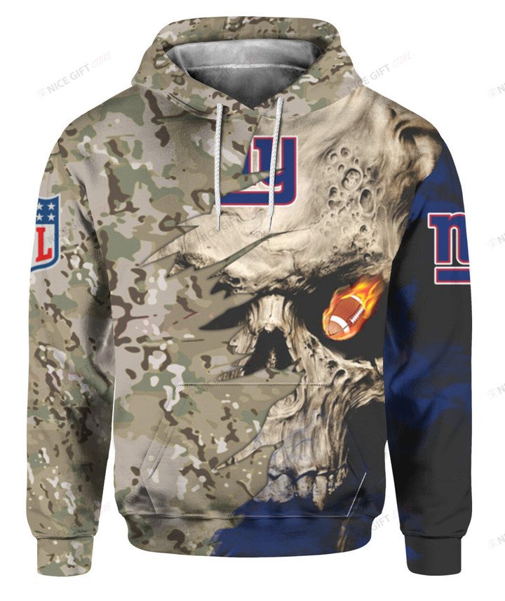 NFL New York Giants Camouflage 3D Hoodie