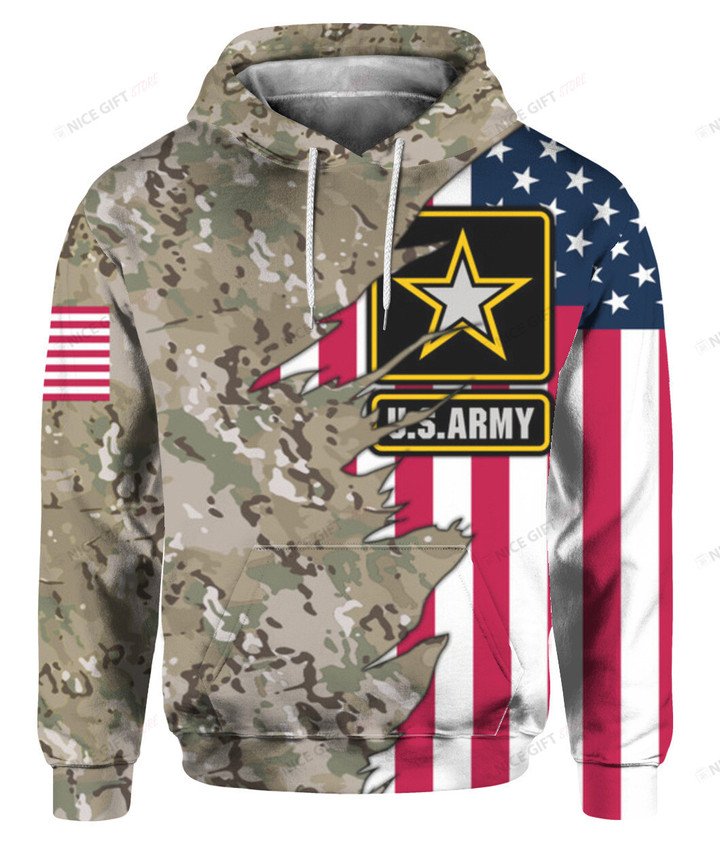 US Army American Flag 3D Hoodie