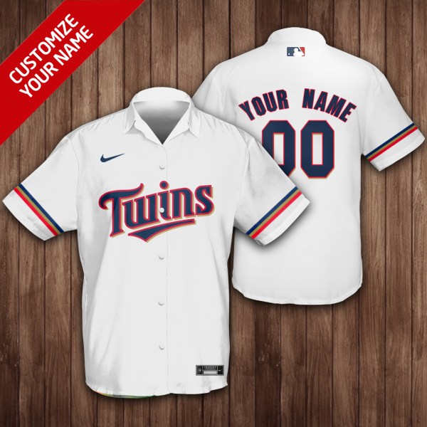 Minnesota Twins MLB White Personalized Hawaiian Shirt