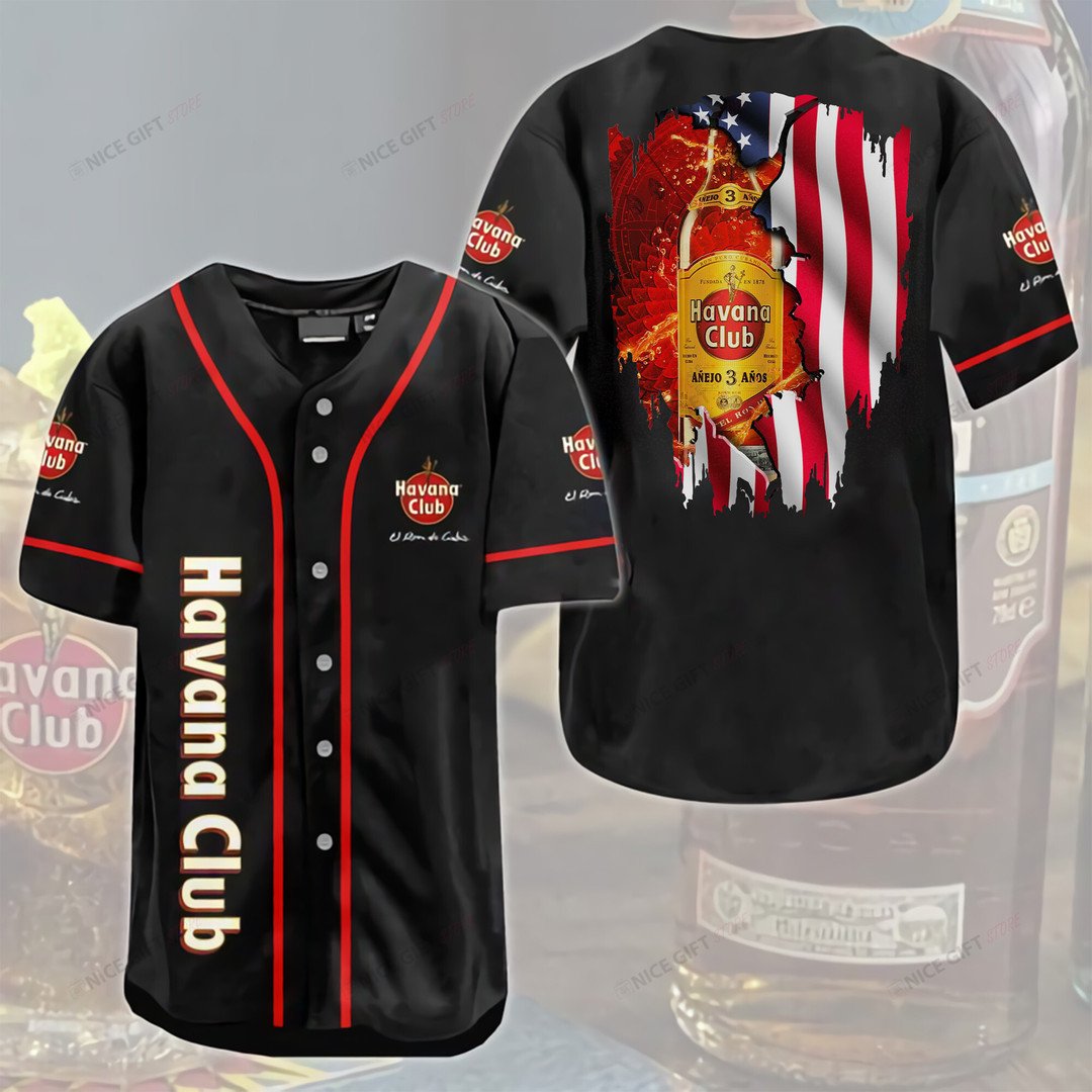 Havana Club American Flag Baseball Jersey