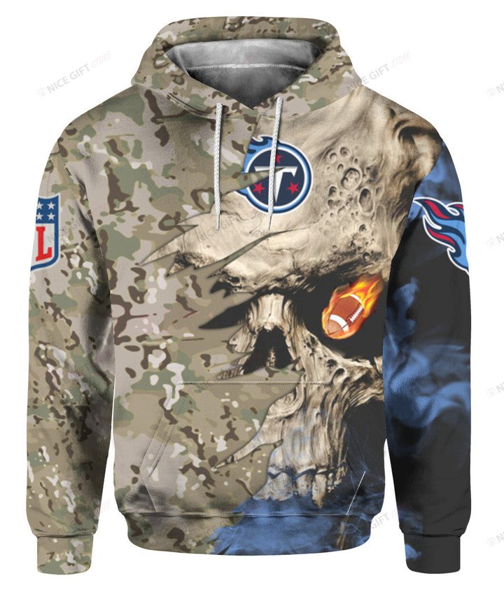 NFL Tennessee Titans Camouflage 3D Hoodie