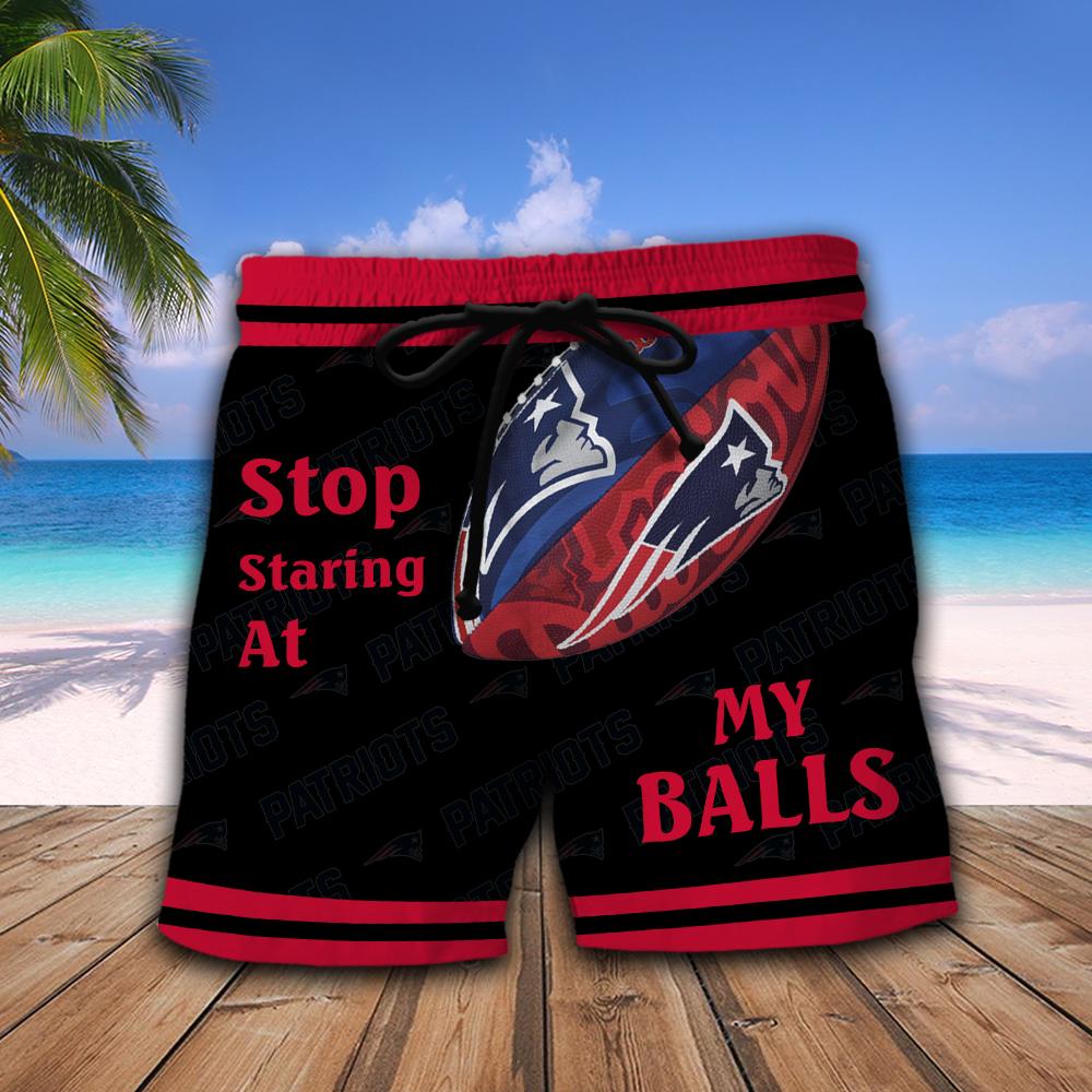 New England Patriot NFL Stop Staring At My Balls Men Short