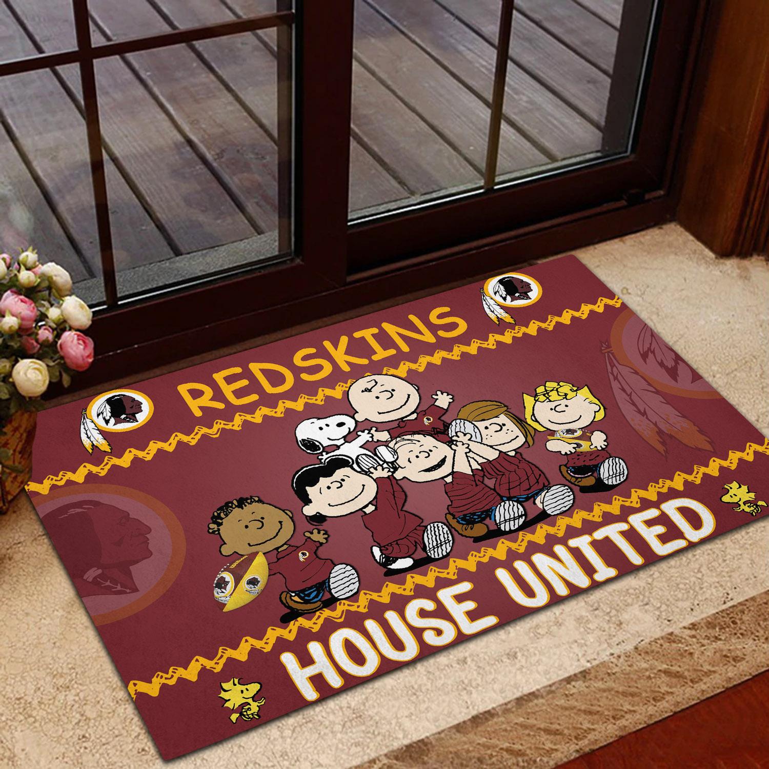 Washington Redskins Peanuts House United Doormat