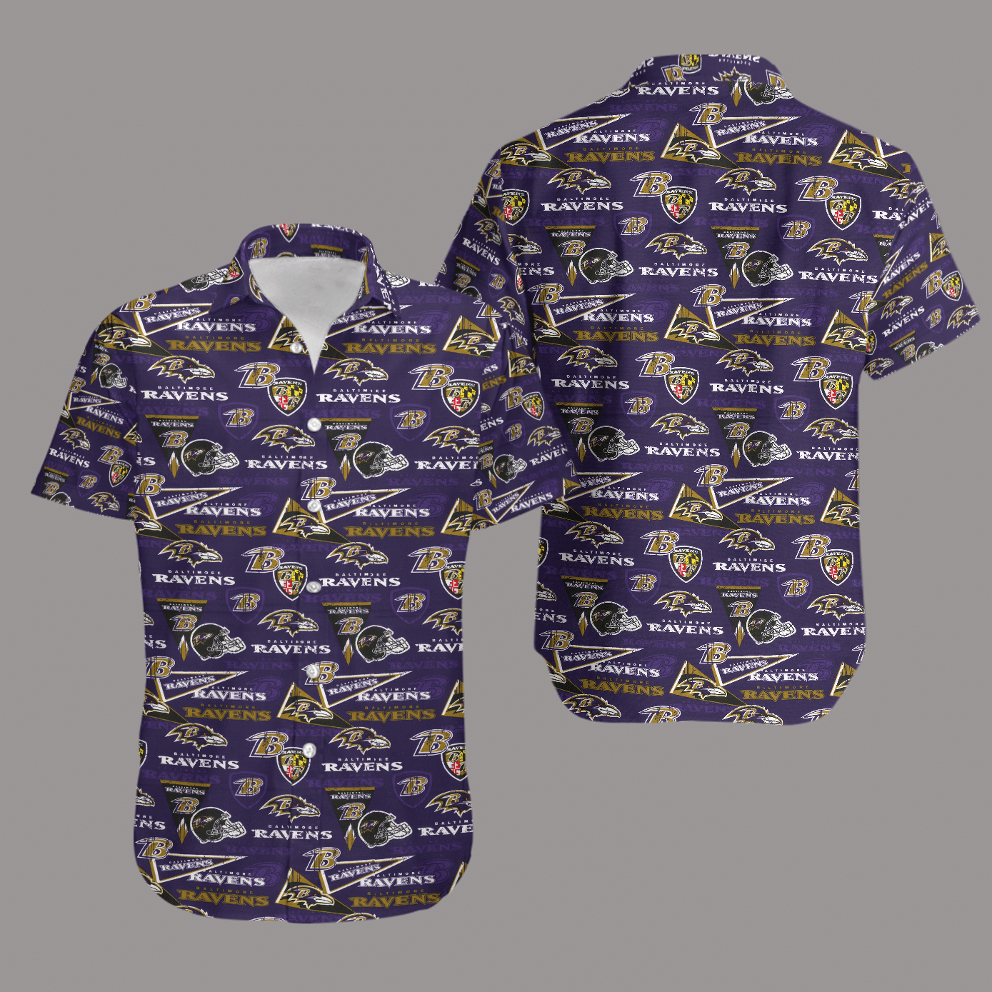 Baltimore Ravens Retro Hawaiian Shirt