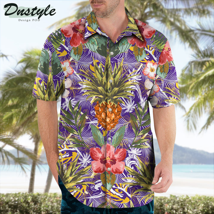 Lsu Tigers Pineapple Tropical Hawaiian Shirt