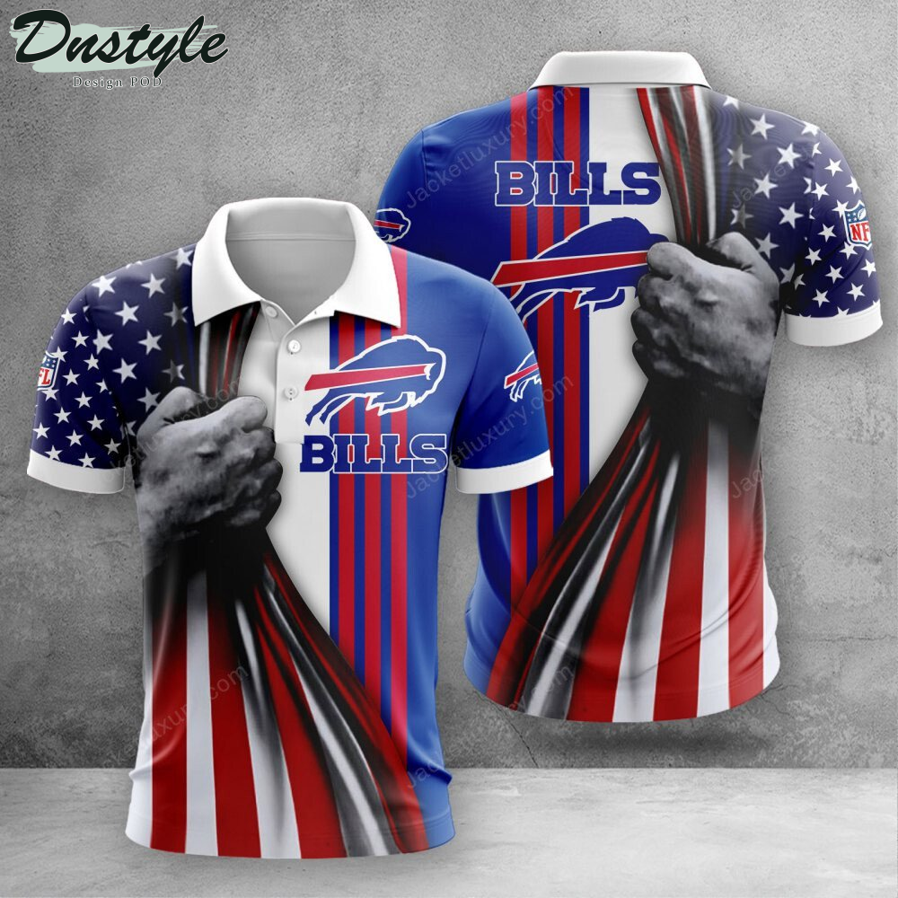 Buffalo Bills American Flag Polo Shirt