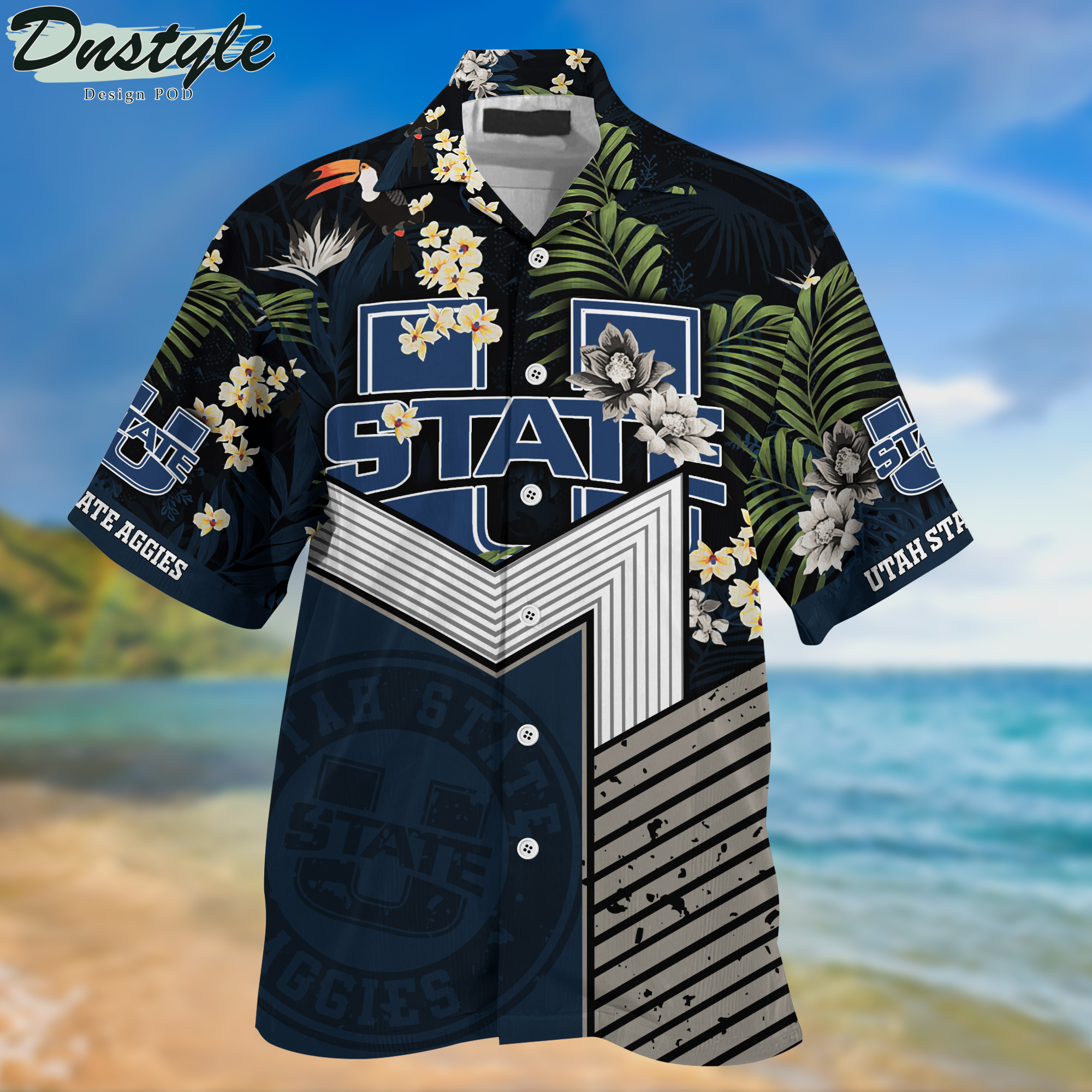 Utah State Aggies Hawaii Shirt And Shorts New Collection