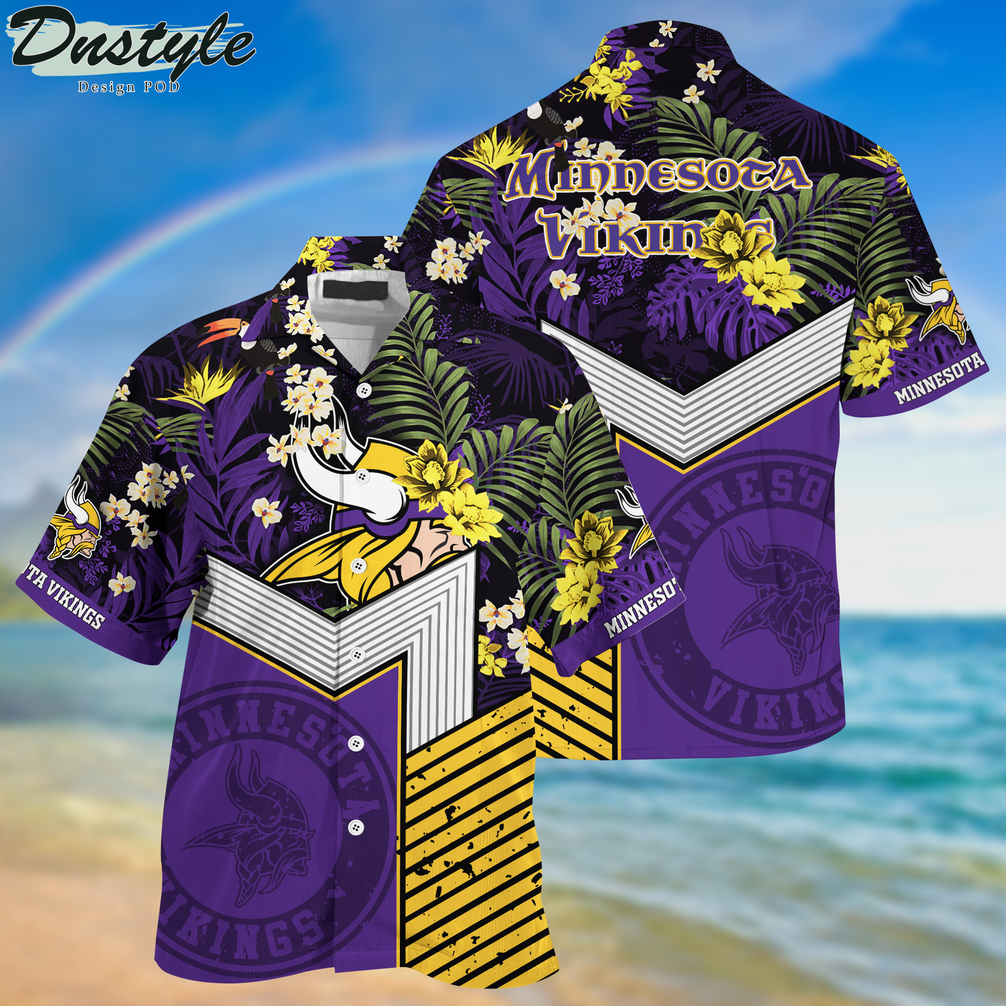 Minnesota Vikings Hawaii Shirt And Shorts New Collection
