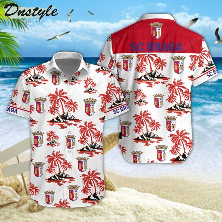 SC Braga hawaiian shirt beach short