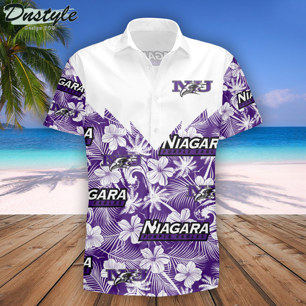 Niagara Purple Eagles Tropical Seamless NCAA Hawaii Shirt