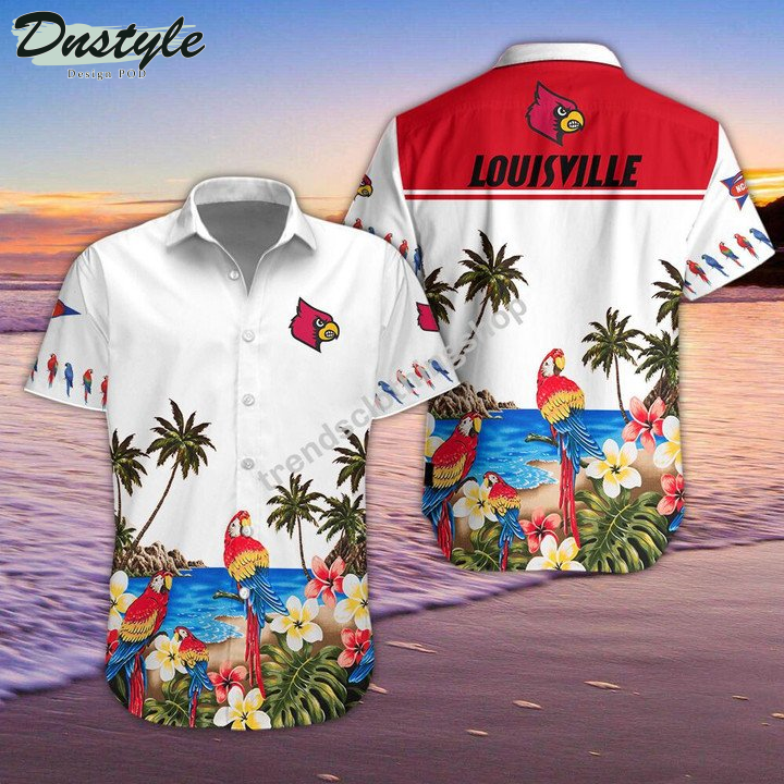 Louisville Cardinals Tropical Hawaiian Shirt