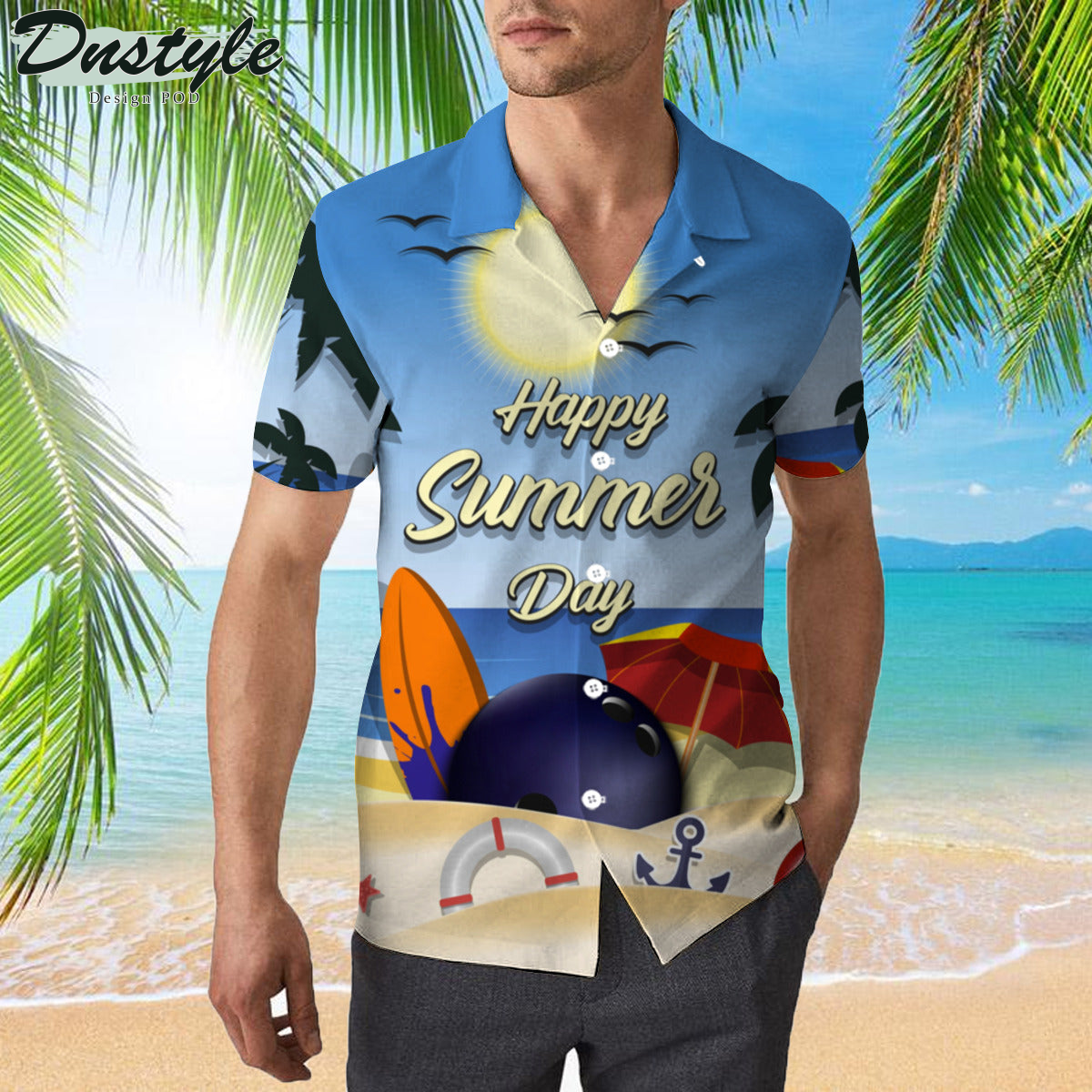 Bowling Happy Summer Day Hawaiian Shirt