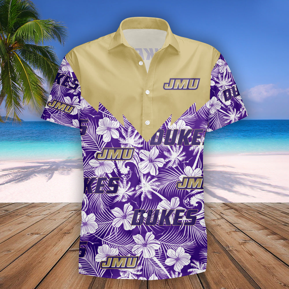 James Madison Dukes Tropical Seamless NCAA Hawaii Shirt