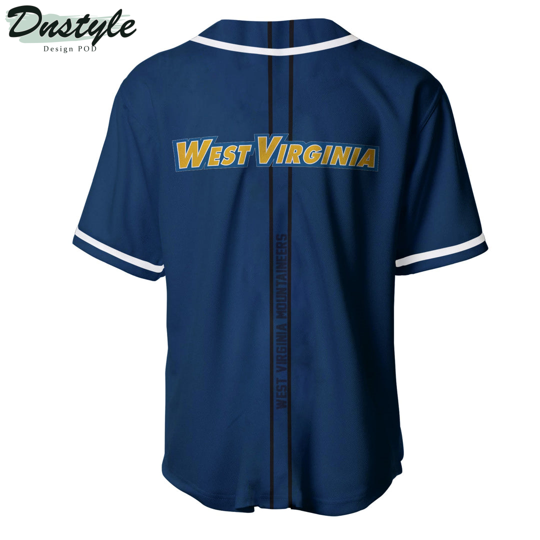 West Virginia Mountaineers Custom Name Baseball Jersey