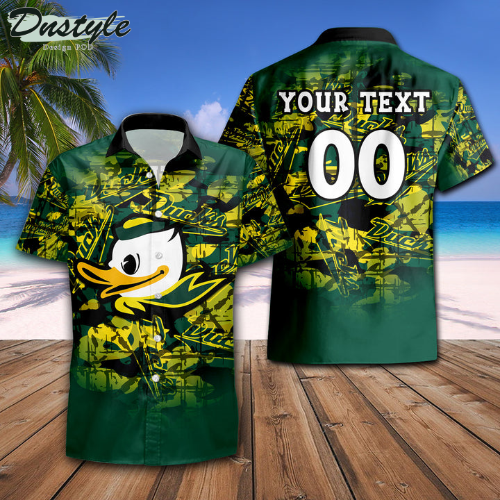 Personalized Oregon Ducks Camouflage Vintage NCAA Hawaii Shirt