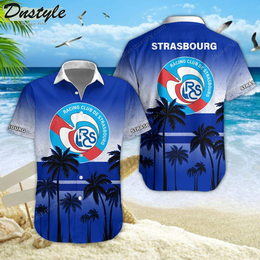 RC Strasbourg Alsace Hawaiian Shirt Beach Short