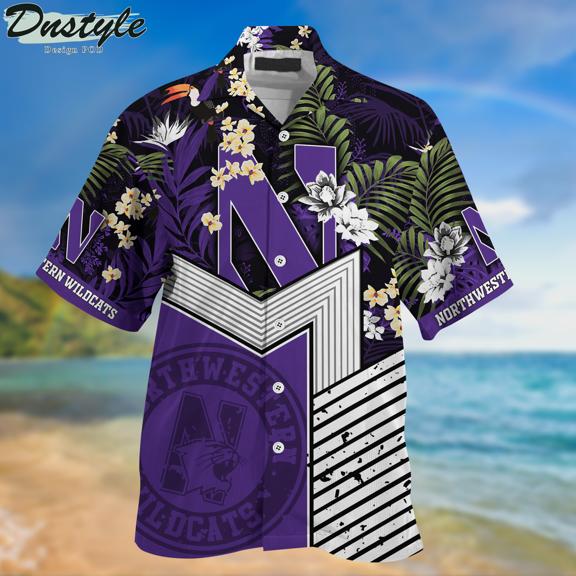 Northwestern Wildcats Tropical New Collection Hawaii Shirt And Shorts