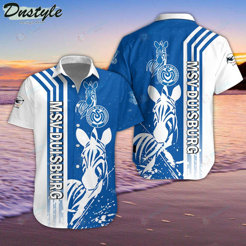 MSV Duisburg Blue Hawaiian Shirt