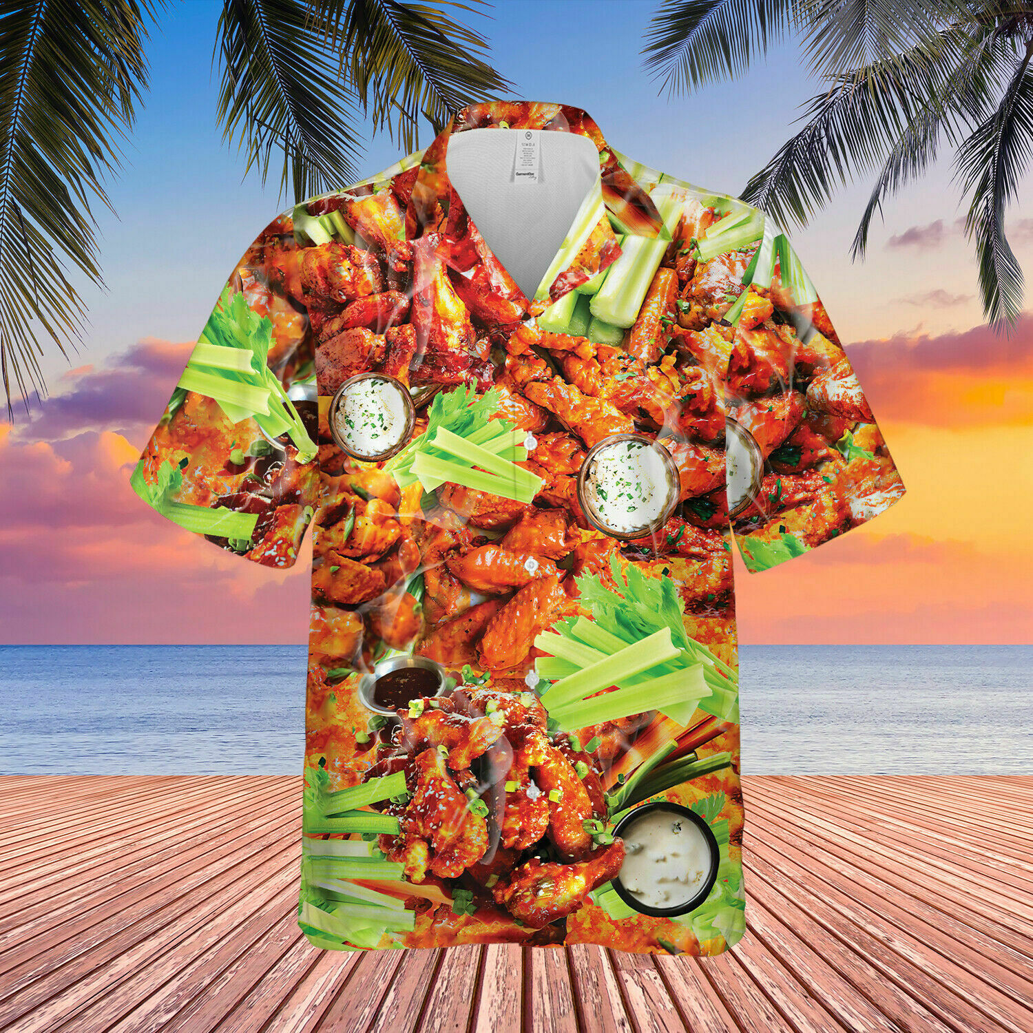 Chicken Wing Unisex Hawaiian Shirt