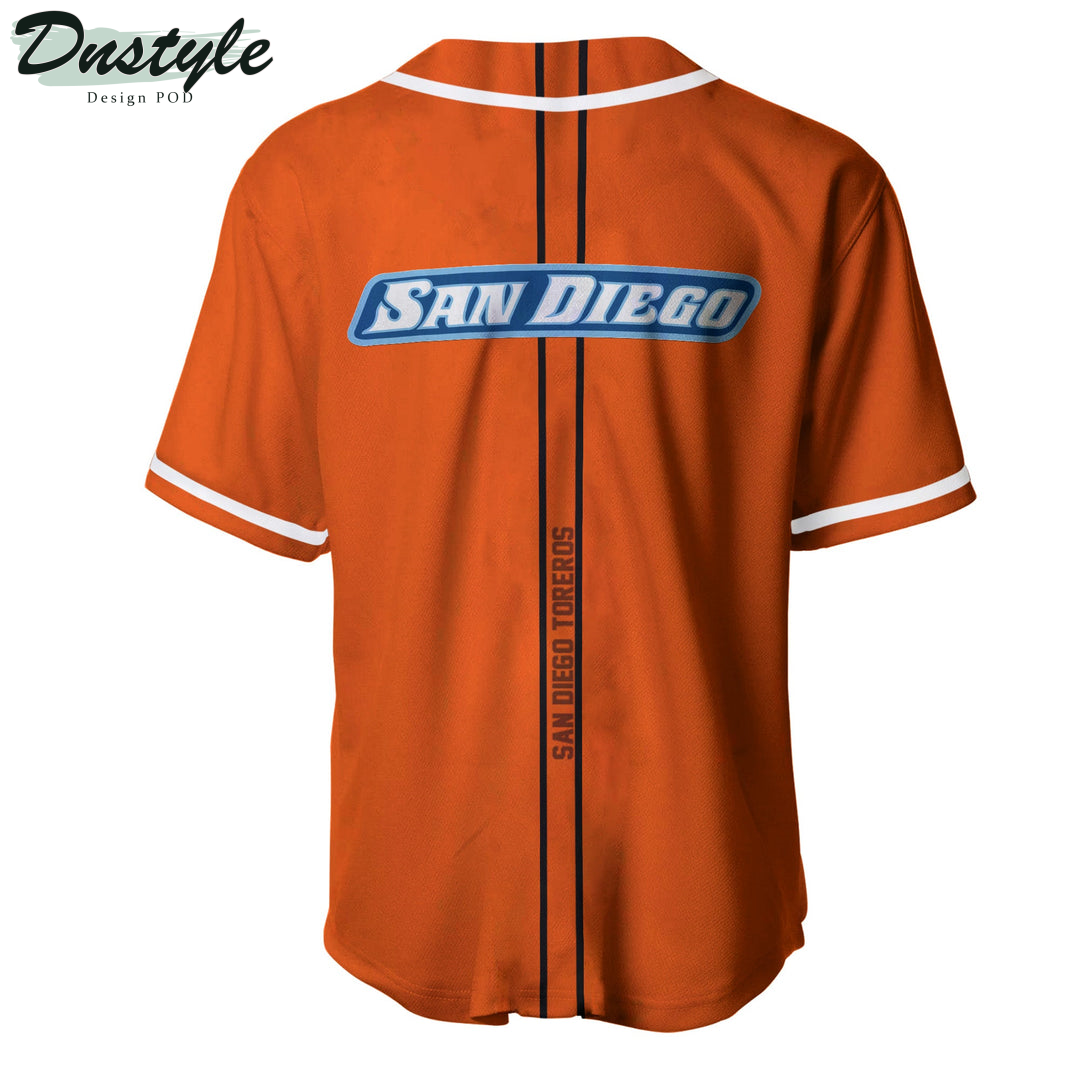 San Diego Toreros Custom Name Baseball Jersey