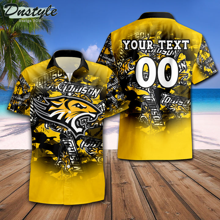 Personalized Towson Tigers Camouflage Vintage NCAA Hawaii Shirt
