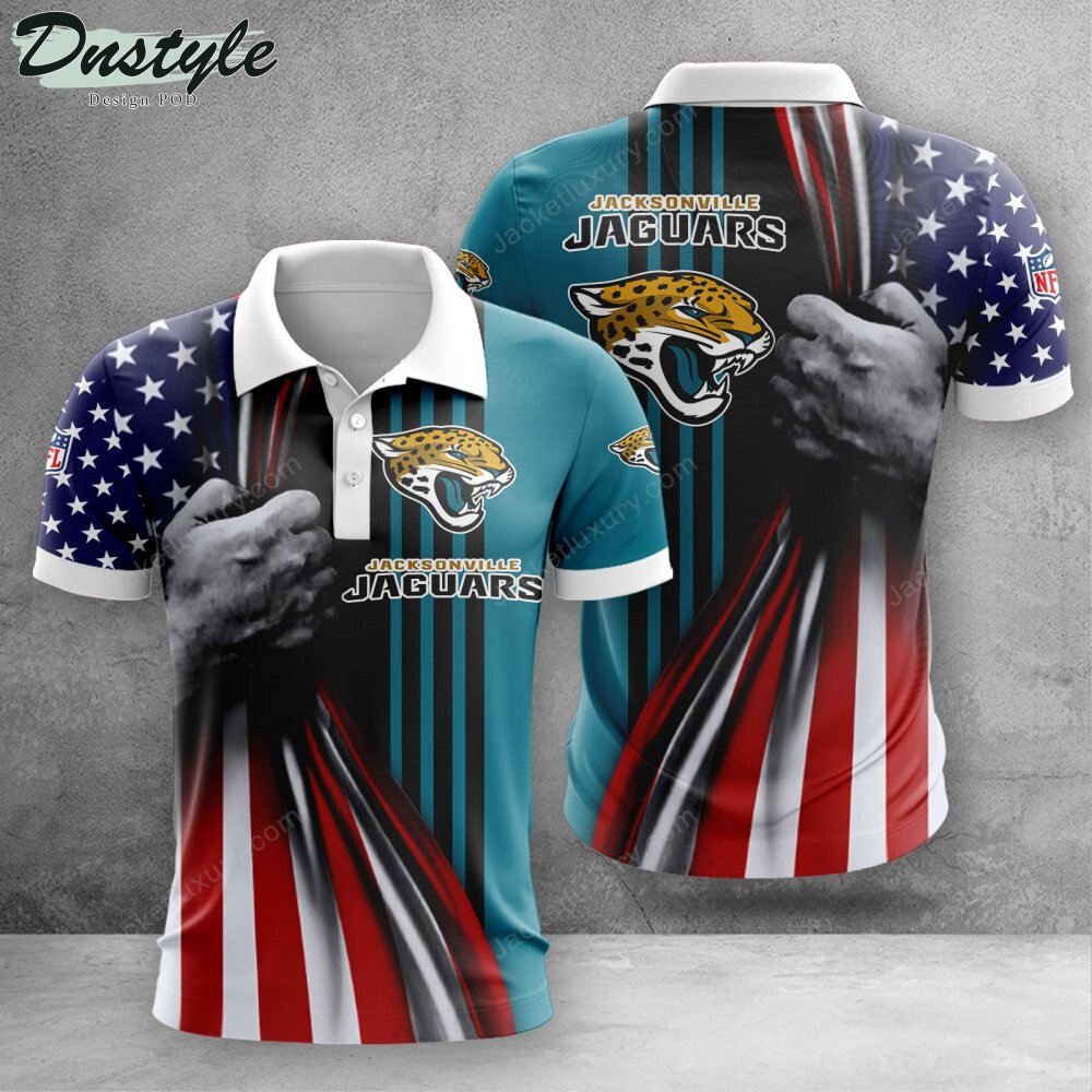 Jacksonville Jaguars American Flag Polo Shirt