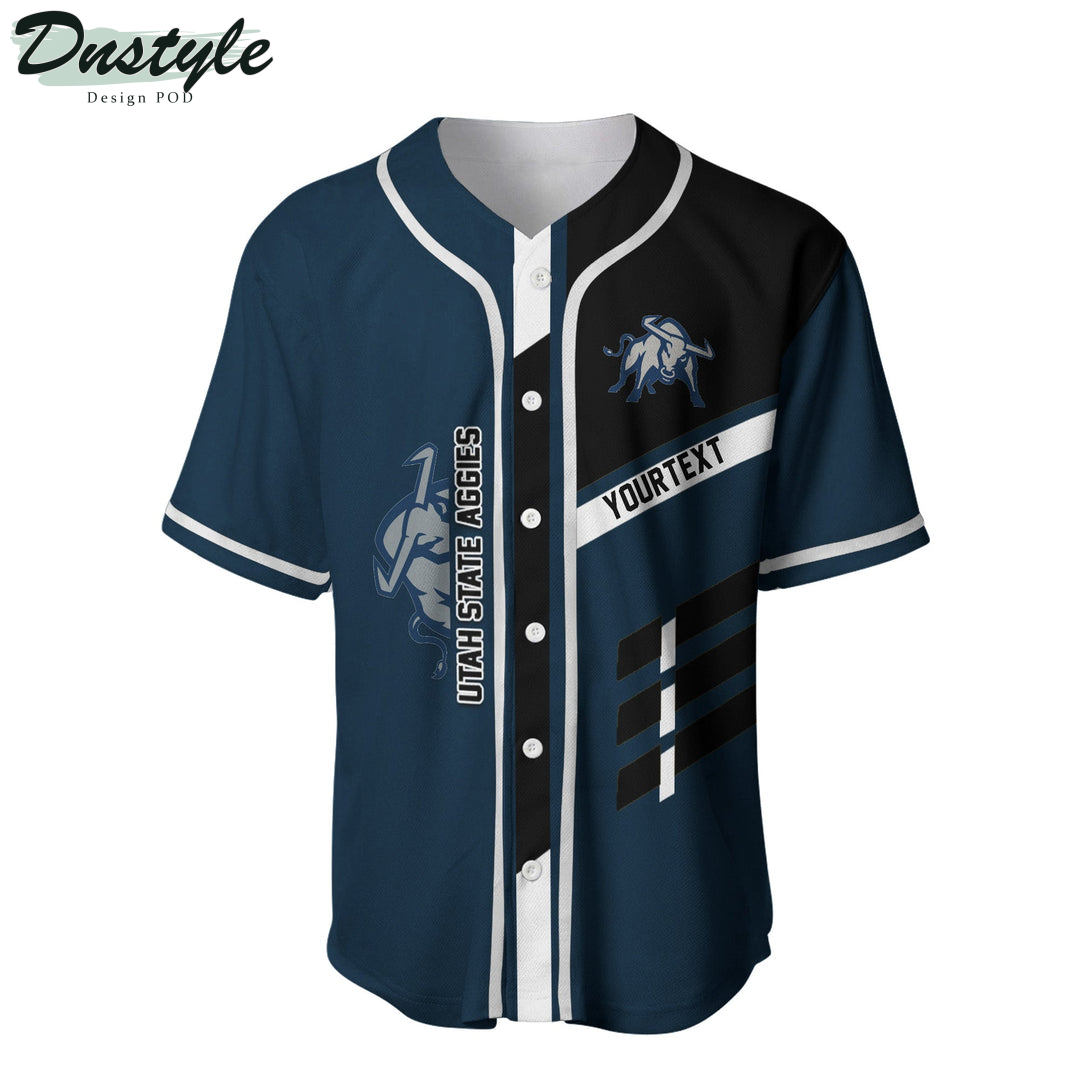 Utah State Aggies Custom Name Baseball Jersey