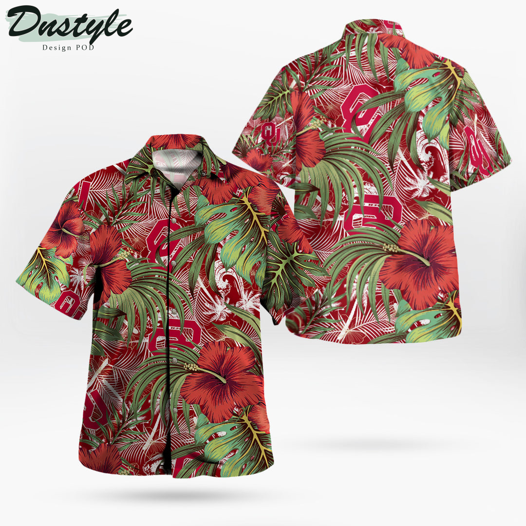 Oklahoma Sooners Hibiscus Tropical Hawaii Shirt